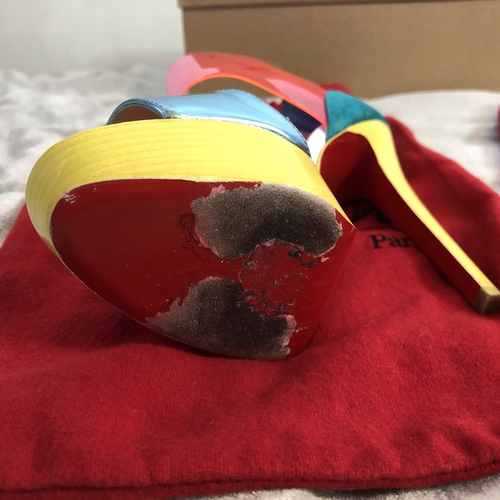 Christian Louboutin Neon Platform Sandal - Picture 4 of 4